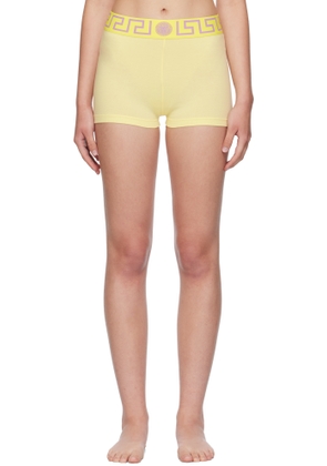Versace Underwear Yellow Greca Border Trunk Shorts