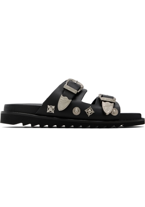 Toga Virilis Black Buckle Sandals