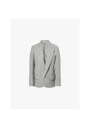 Womens Victoria Beckham Sculptural Single-Breasted Wool Blazer