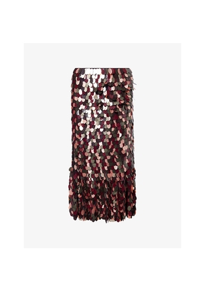 Womens Dries Van Noten Sprity Embellished Sequin Midi Skirt