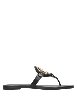 Tory Burch Miller Soft Metal Logo Sandals