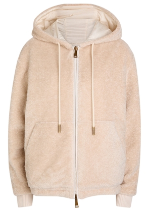 Moncler Reversible Hooded Fleece and Shell Cardigan - White - M (UK 12 / M)