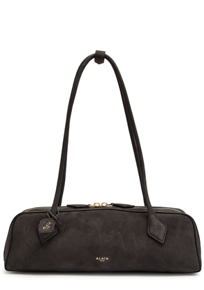 Alaïa Le Teckel Medium Suede Shoulder bag - Dark Grey - One Size