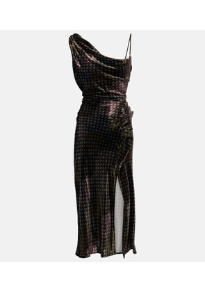 Dries Van Noten Asymmetric printed gown