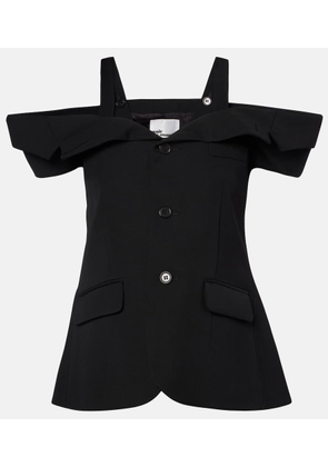 Noir Kei Ninomiya Cutout wool top