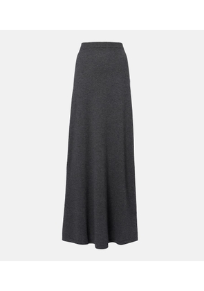 Balenciaga High-rise wool maxi skirt