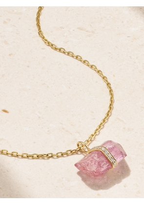JIA JIA - 14-karat Gold, Topaz And Diamond Necklace - Pink - One size