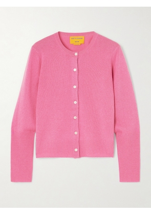 Guest In Residence - Jane Cashmere Cardigan - Pink - x small,small,medium,large,x large
