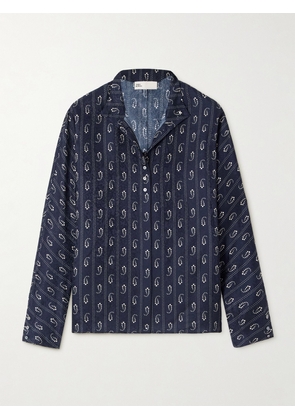Tory Burch - Jacquard Blouse - Blue - US0,US2,US4,US6,US8,US10,US12,US14