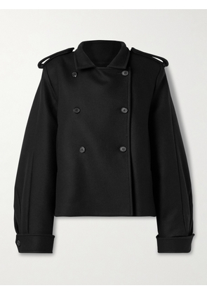 KHAITE - Dean Double-breasted Wool Jacket - Black - x small,small,medium,large