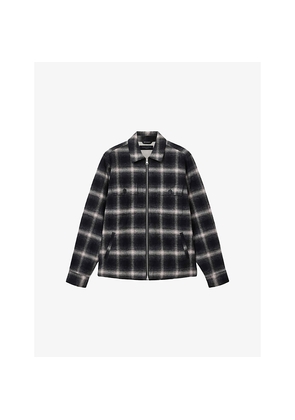 Mens Allsaints Bayo Checked Cotton Jacket