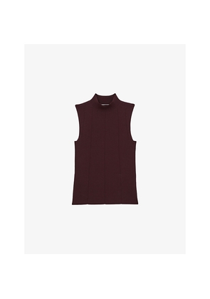 Womens Reiss Milan Sleeveless Stretch-Knit Top