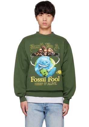 Online Ceramics Green 'Fossil Fool' Sweatshirt
