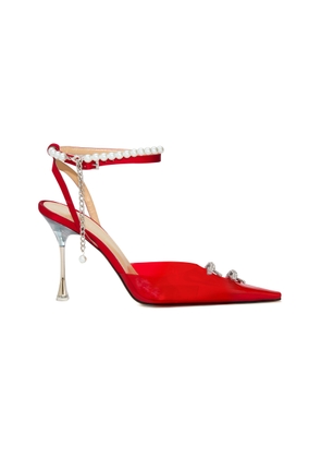 Mach & Mach Matilda Mini Bow Embellished PVC Pumps - Moda Operandi