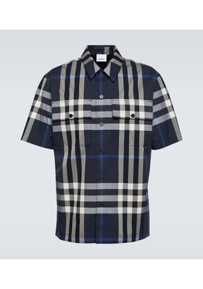 Burberry Checked cotton-blend shirt