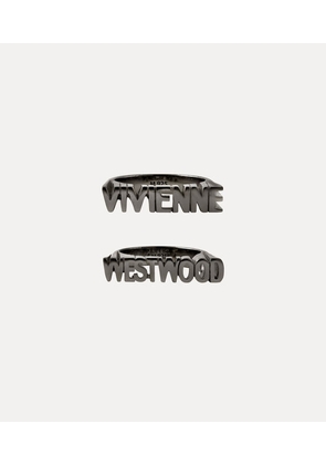 Vivienne Westwood Essex Ring Gunmetal Silver Unisex