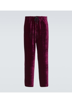 Dries Van Noten Velvet sweatpants