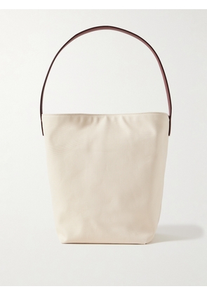 The Row - N/s Park Medium Leather-trimmed Canvas Tote - Cream - One size