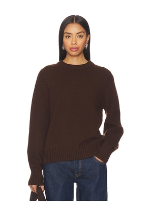 ALIGNE Dion Crew Neck Jumper in Brown. Size S. Also in L, XS.