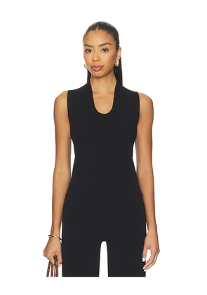 EAVES Pennie Scoop Knit Tank in Black. Size XS. Also in L, M, S, XL, XXS.