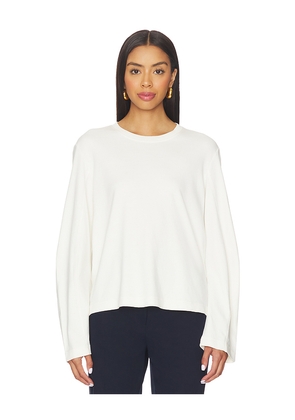 EAVES Lene Easy Long Sleeve Tee in White. Size XS. Also in L, M, S, XL, XXS.