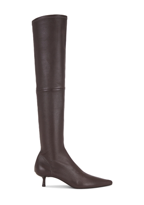 SIMKHAI Joni Stretch Over-the-Knee Boot in Burgundy. Size 36. Also in 38, 39.