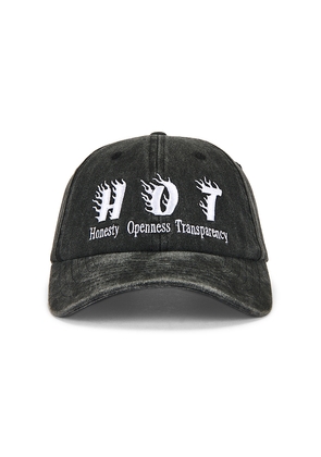 Jungles Hot Distressed Cap in Charcoal.