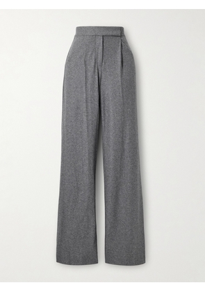 Veronica Beard - Marbeau Pleated Woven Straight-leg Pants - Gray - US0,US2,US4,US6,US8,US10,US12,US14