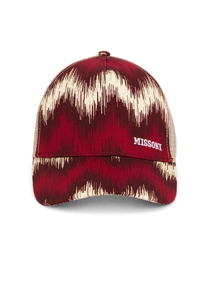 Missoni Trucker Hat in Red.