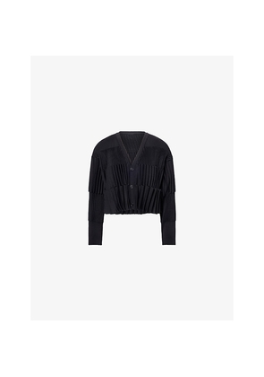 Womens CFCL Accordion Cropped Knitted Cardigan