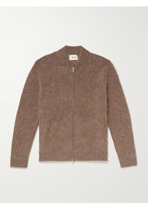 NN07 - Boris 60012 Alpaca-Blend Zip-Up Cardigan - Men - Brown - S