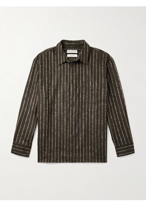 A Kind Of Guise - Gusto Striped Virgin Wool-Blend Shirt - Men - Green - S