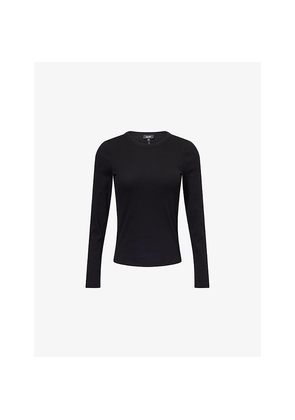 Womens Me And Em Ultimate Ribbed Long-Sleeve Stretch-Cotton Top