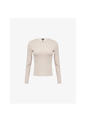 Womens Me And Em Ultimate Ribbed Long-Sleeve Stretch-Cotton Top