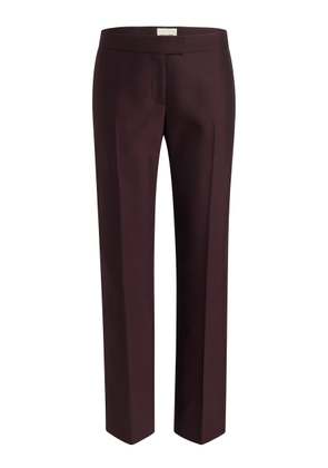 Khaite Callen Wool-Silk Faille Straight-Leg Pants - Moda Operandi