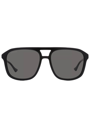 Gucci Grey Navigator Mens Sunglasses GG1494S 001 57