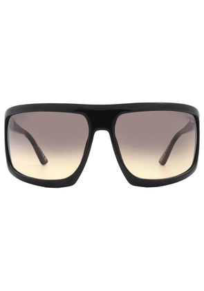 Tom Ford Clint Smoke Gradient Wrap Unisex Sunglasses FT1066 01B 68