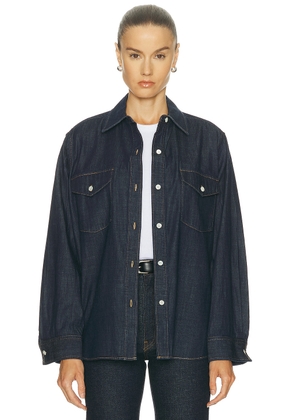 Jenni Kayne Colt Shirt in Dark Denim - Blue. Size XS (also in S).