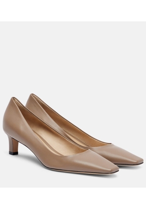 The Row Carla 45 leather pumps