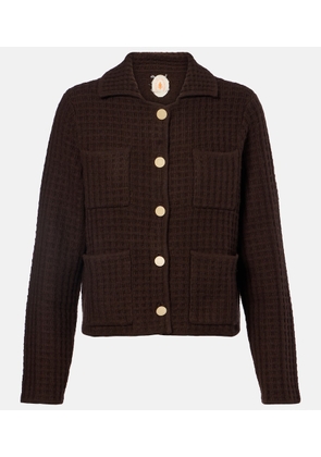 Jardin des Orangers Waffle-knit wool and cashmere cardigan