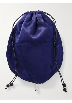 Sophie Buhai - Teardrop Embellished Satin Drawstring Pouch - Blue - One size