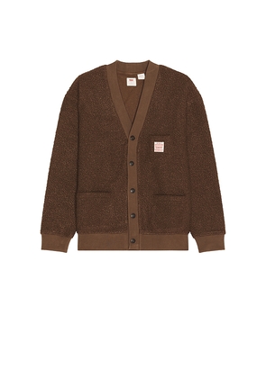 LEVI'S Workwear Cardigan in Brown. Size L. Also in M, S, XL/1X.