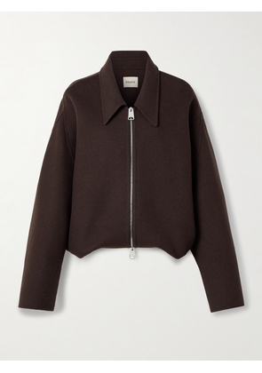 KHAITE - Odin Oversized Wool Bomber Jacket - Brown - x small,small,medium,large