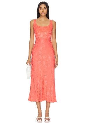 RIXO Benedict Dress in Coral. Size S. Also in XL/1X.