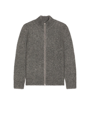 SAMSOE SAMSOE Jean Zip Cardigan in Grey. Size L. Also in M, XL/1X.