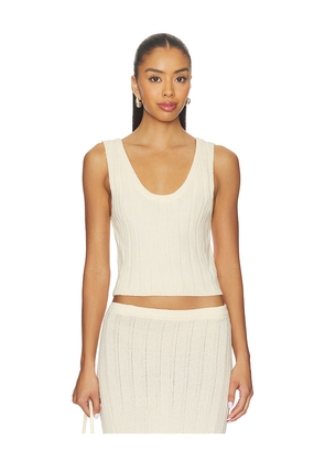 SNDYS Baha Tank Top in Cream. Size L. Also in M, S, XL, XS, XXL, XXS.