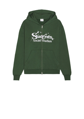 Students Golf Rising Stars Fleece Zip Hoodie in Dark Green. Size L. Also in M, S, XL/1X.