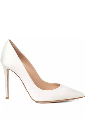 Gianvito Rossi 105mm leather heeled pumps - White