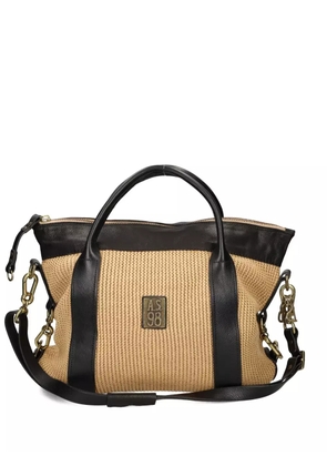 A.S.98 woven panelled tote bag - Neutrals