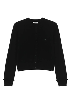 SANDRO ruffle-trim cardigan - Black
